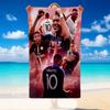 Schnelltrocknendes Strandtuch Kylian Mbappe Muster, Leichtes saugfähiges Handtuch für Pool Strand Urlaub