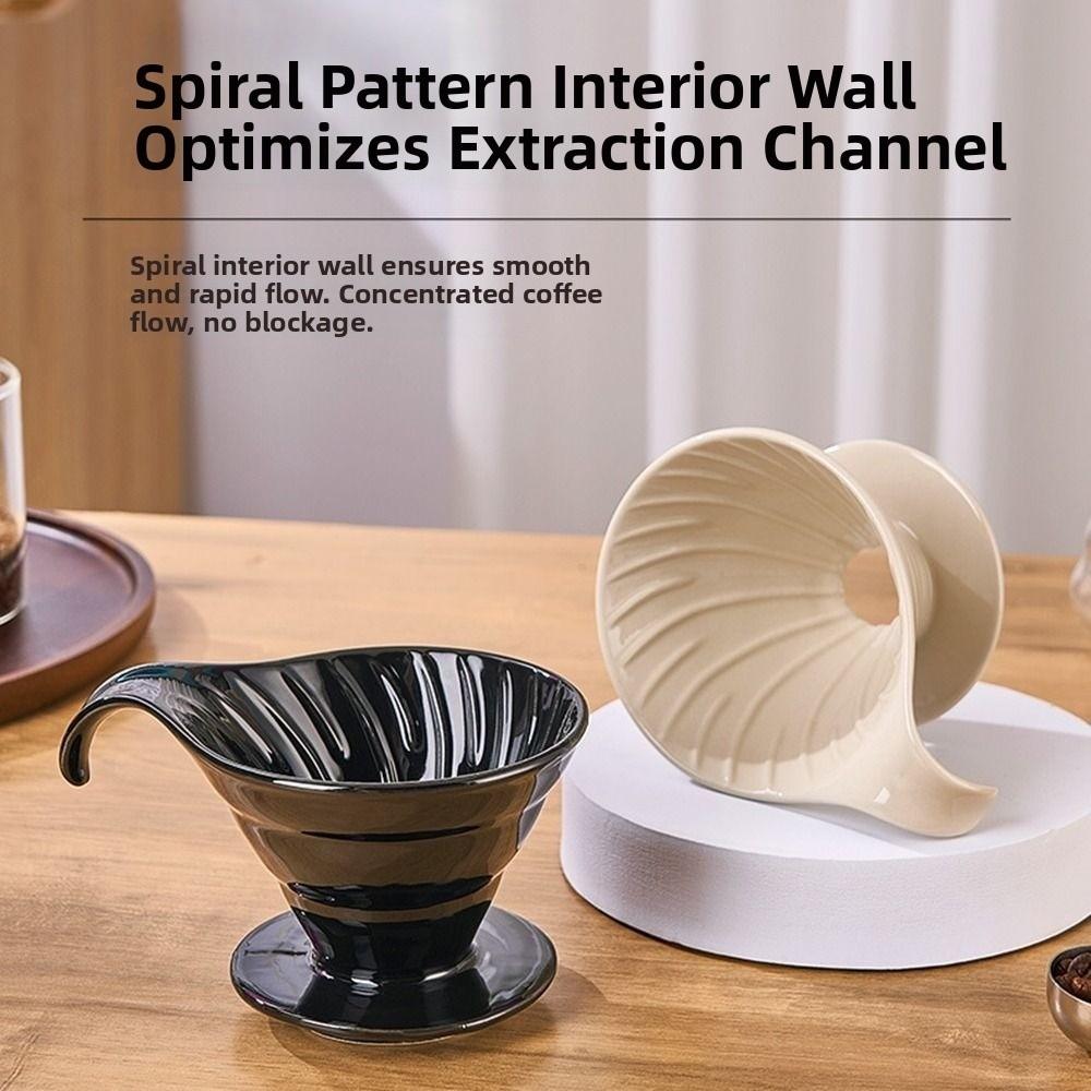 Reusable Ceramic Coffee Filter Cup V Shape Design Espresso Coffee Dripper  Coffee Making