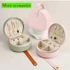 2026 New Necklaces, Rings, PersonalizedGift Semicircular Portable Jewelry Box, Jewelry Storage Box,Used To Store Earrings,Rings