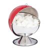 Relaxdays Sucrier Avec Couvercle Roulant, Acier Brillant, Sucre, Sucreries, Boîte De Gateaux, Rond,pour Sucre, Rouge.