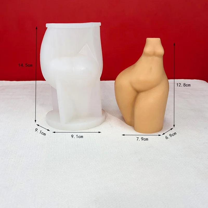 DIY Manual Abstract Body Half Woman Silicone Mold Candle Plaster Soap Aromatherapy Mold Art Decoration Candle Making Supplies