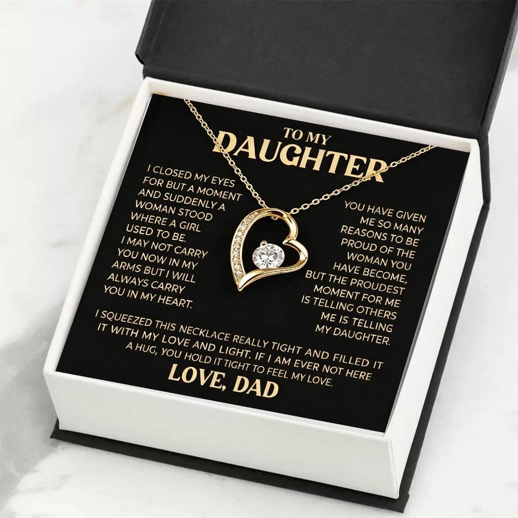 Heart Necklace Gift Box Set for Daughter - Elegant & Versatile Design