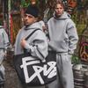 American Street Style CD Print Hoodie and Sweatpants Set - Y2K Inspired