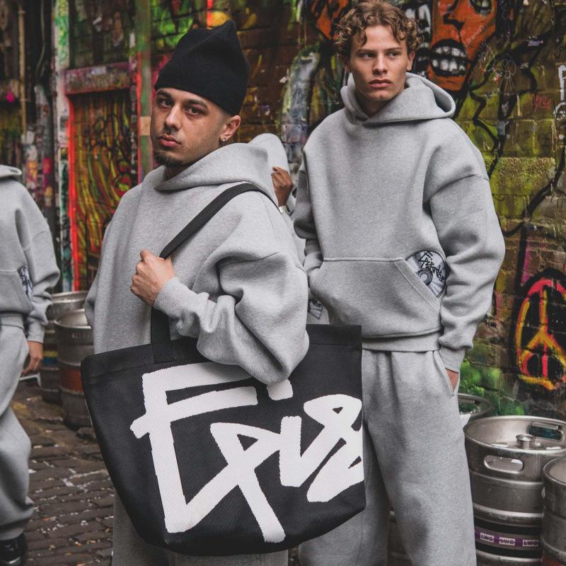 American Street Style CD Print Hoodie and Sweatpants Set - Y2K Inspired