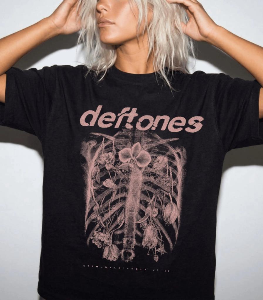 Vintage Μπλουζάκι Μπάντας Deftones Around The Fur Γραφικό Τυπωμένο T-shirt Καλοκαίρι 2026 Unisex Unisex Βαμβακερό Oversized T-shirt Streetwear Y2K