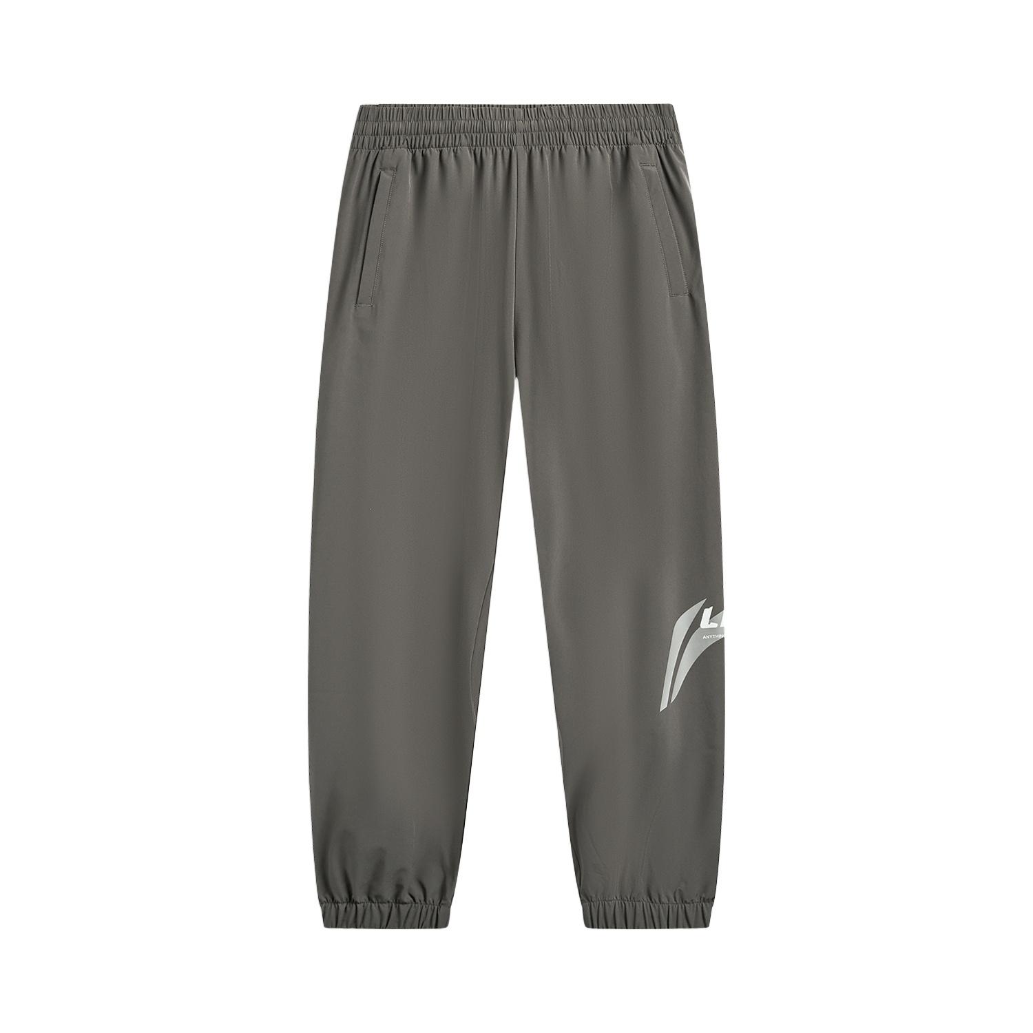 Серия спортивного образа жизни Li Ning Логотип Буква W Повседневные брюки Тканые Мужские брюки AYKWC11-3