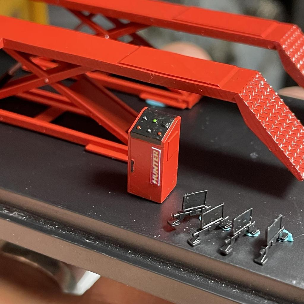 Achsvermessgerät Modell Miniaturauto Reparaturwerkzeuge 1/64 Werkstattausrüstung Teile Garage Diorama