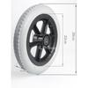 1Pcs 12 Inch Polyurethane Solid Wheelchair Tire - 30mm Wide Non-pneumatic Replacement Wheel