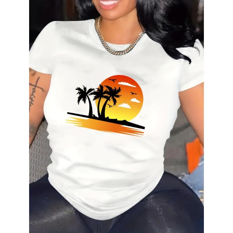 Women's personalized printed casual short sleeves