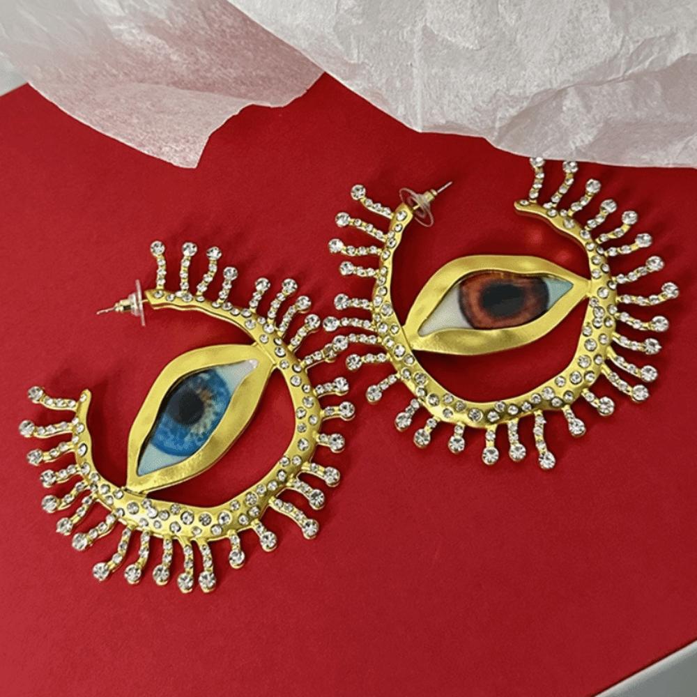 Vintage Big Eyes Dangle Earrings Resin Eyes Earring Corsage Fashion Eye Brooch For Women Jewelry