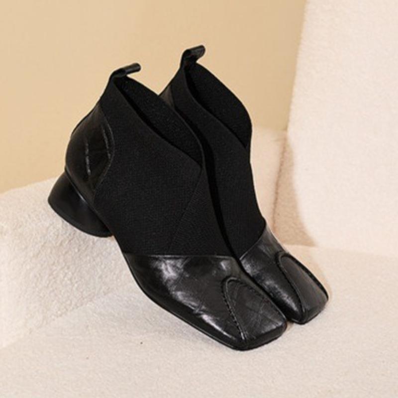 Modă Femei Botine Pantofi cu Vârf Pătrat Femei Iarnă Designer Elegant Rochie Suedeză Platformă Chelsea Femei Cizme Pantofi cu Toc Gros