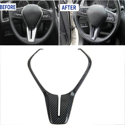 Car Steering Wheel Trim Button Decoration Frame ABS Cover Sticker Interior Accessories For Infiniti Q50 Q50L Q60 2018-