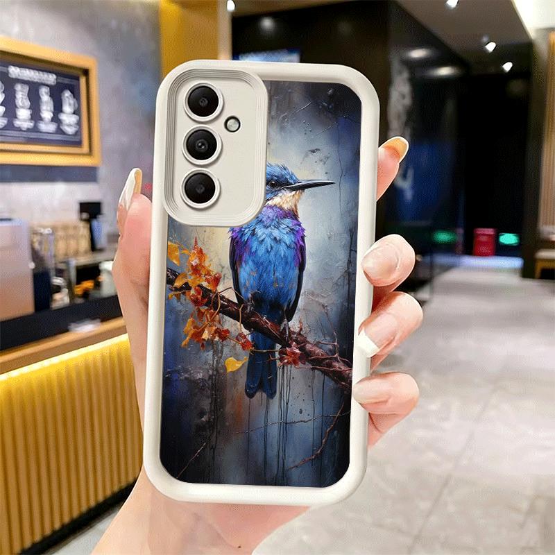 Phone Case for Samsung Galaxy S26 S25 Ultra S24 FE Bird Oil Painting Style Shell S23 Plus S22 + S21 S20 5G Soft Silicone Funda