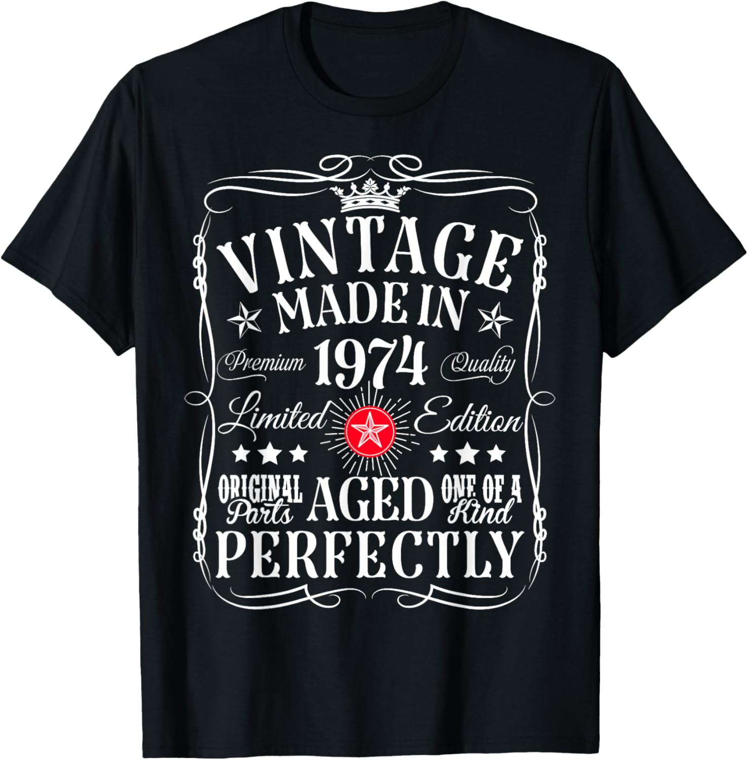 

51 Years Old Gifts Men Vintage Made in 1974 51th Birthday T-Shirt Custom Printed Graphic T Shirts Graphic T Shirts Camiseta S