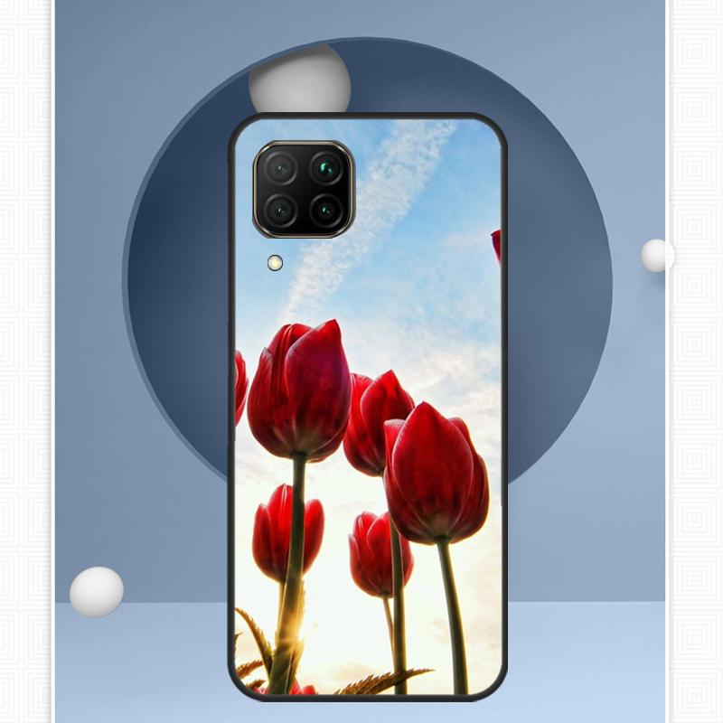 Tulips Flower For Huawei Nova 12i 12s 11i 8i Y91 Y60 Y70 Y72 Y90 Y61 9 10 SE P20 P40 Lite P30 P60 Pro Case
