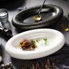 Ellipse Ceramics Farfurie de sufragerie Farfurie Sashimi Tavă cu gheață uscată Bol pentru desert Farfuri pentru sushi Farfuri pentru friptură occidentală Vasă cu fructe Bol pentru salată