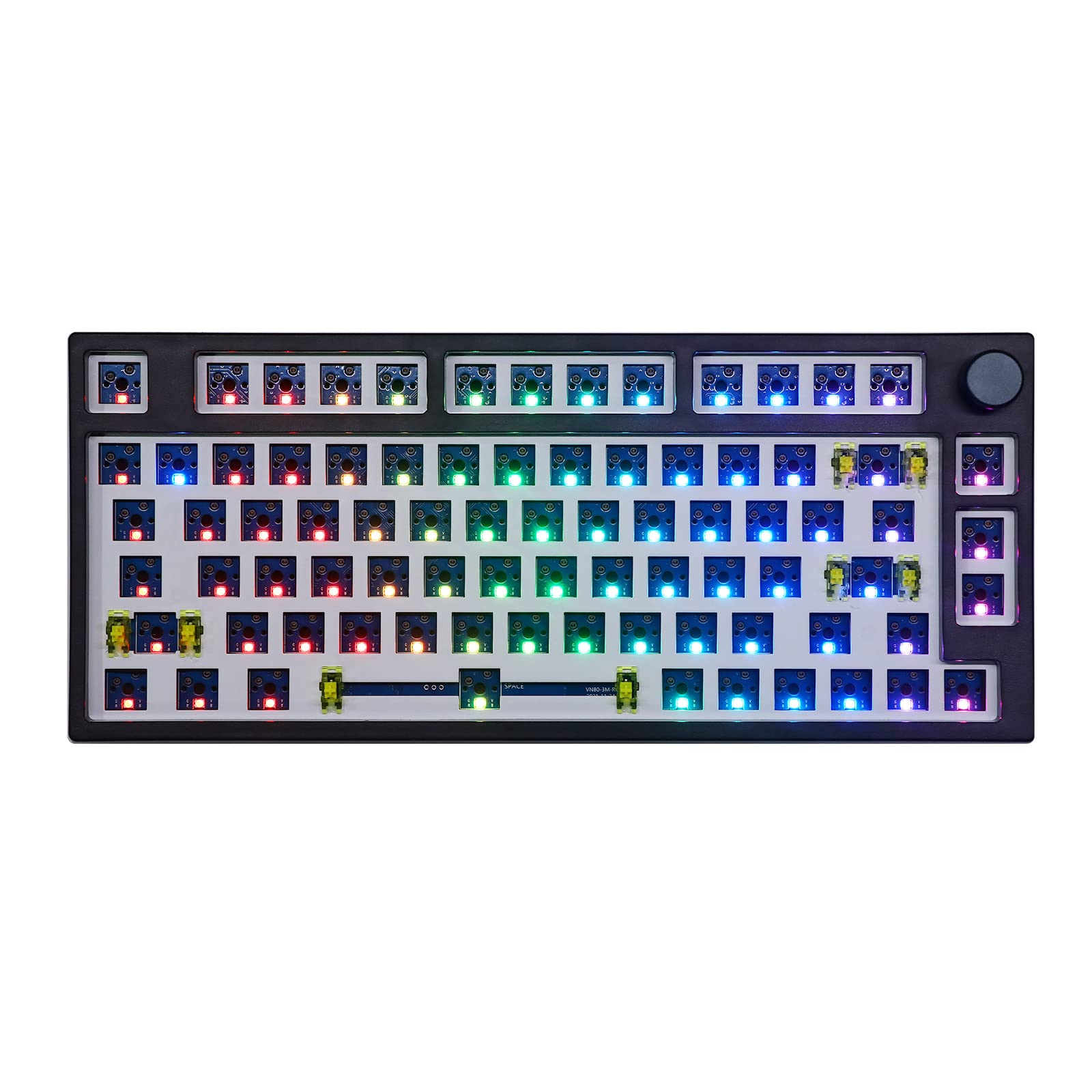 

EPOMAKER TH80 Pro Gaming Keyboard Kit 80 Keys Hot Swap Compatible Bluetooth Wired Mechanical Kit Keyboard Kit DIY Kit [Новий випуск] 75% 5.0/2.4GHz/Type-C чорний