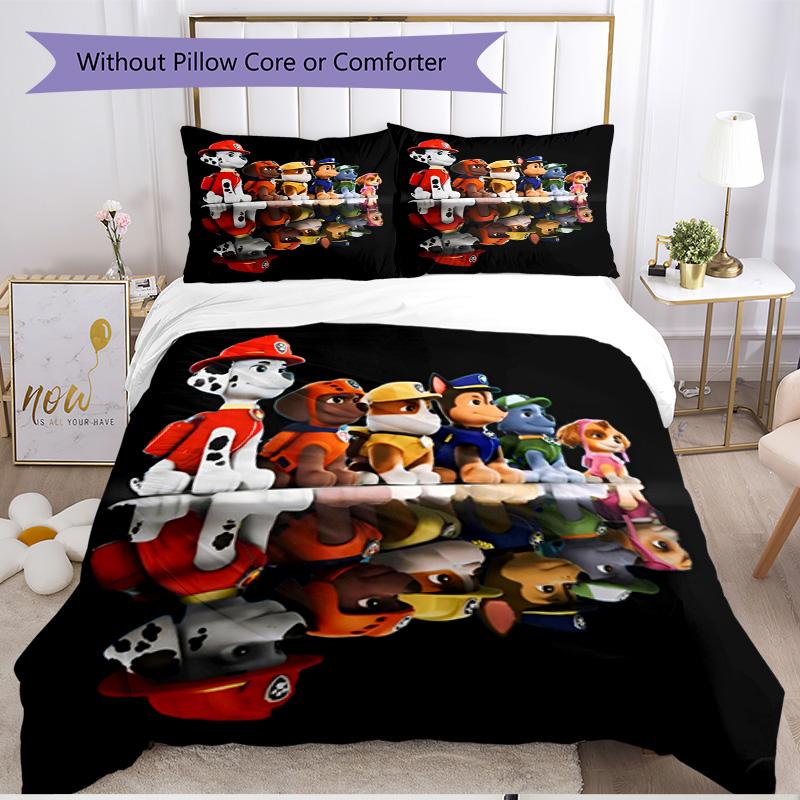 3pcs Duvet Cover Set (1*Duvet Cover + 2*Pillowcase, Without Core), PAW Patrol Print Soft All‑Season Bedding Set, Home Bedroom Decor Gift