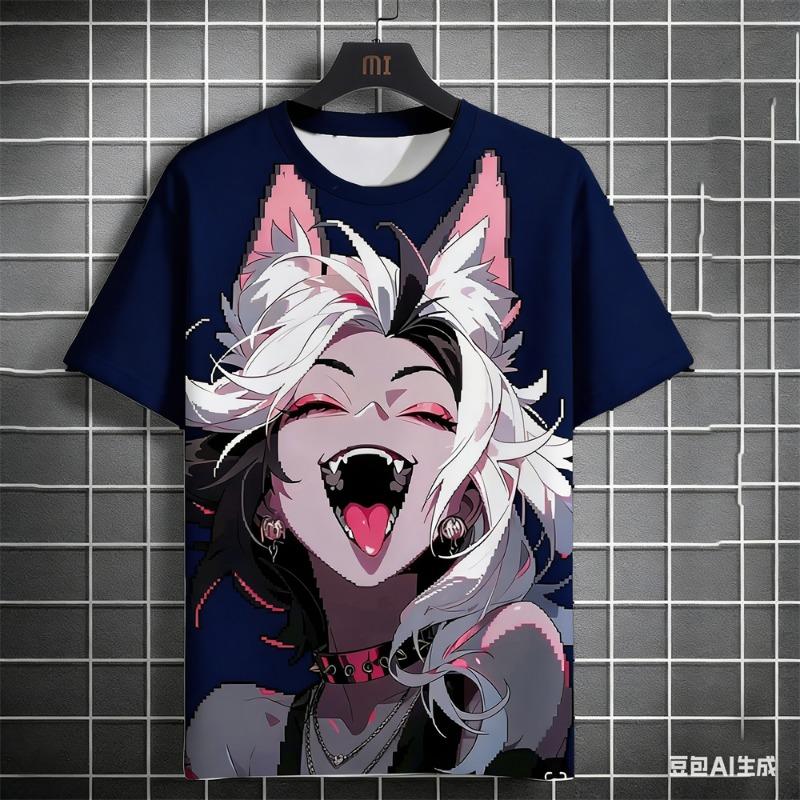 Summer Men's Women's T-Shirts 3D anime girl pattern printing gifts for man casual home graphic t shirts