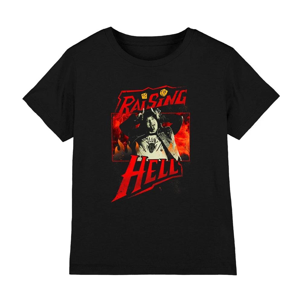 Футболка для детей Stranger Things Эдди Мансон Raising Hell, 7-13 лет, Черная 120