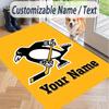 Custom Text Printed Rug Pittsburgh Penguins Non Slip Floor Carpet For Home Room Decor