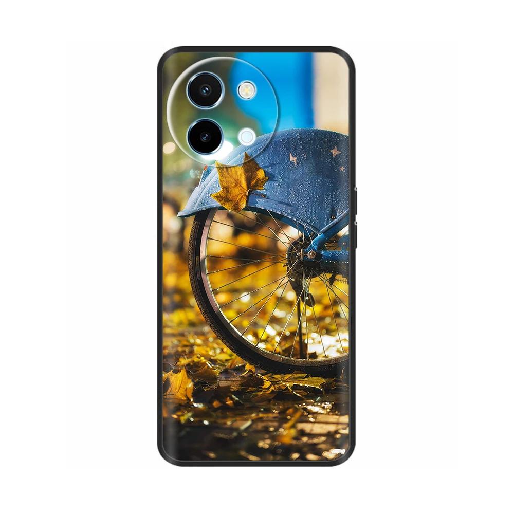 For Vivo Y38 5G Phone Case Cute Fashion Heart Flowers Cases For Vivo Y18 Soft Silicone Bumper Cover For Vivo Y18E Fundas Shells