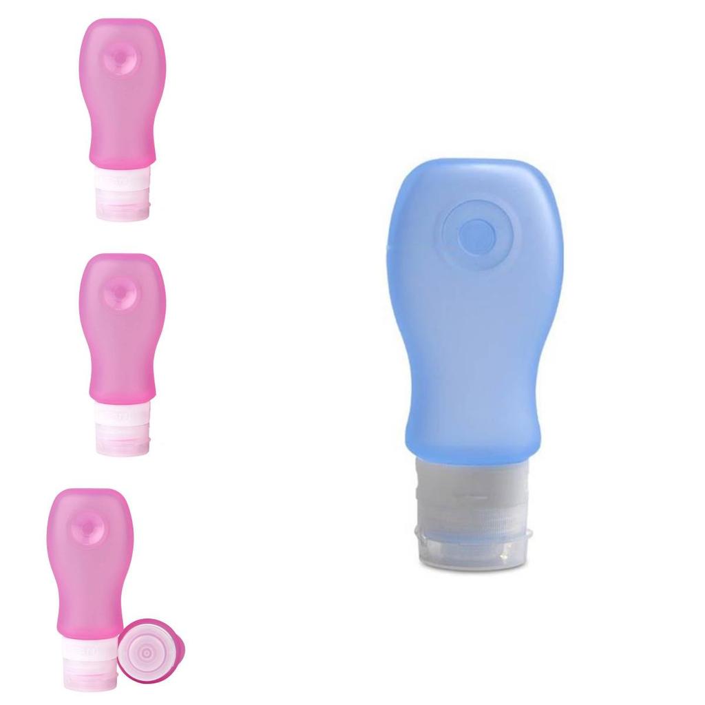 Silicone Travel Bottles Set With Flip Cap For Shampoo And Lotion Storage