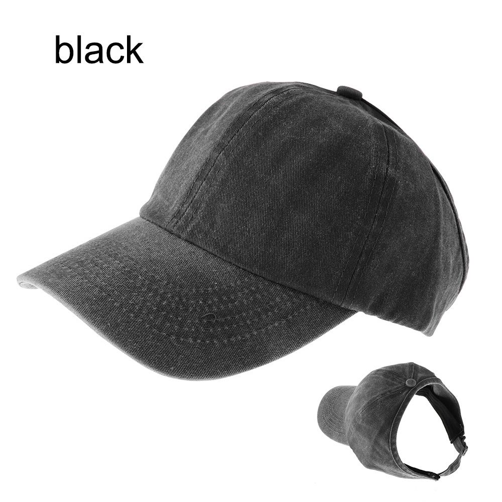 Half-Empty Top Adjustable Messy Bun Ponytail Cap Women's Baseball Cap Hip Hop Caps Sun Visor Hat