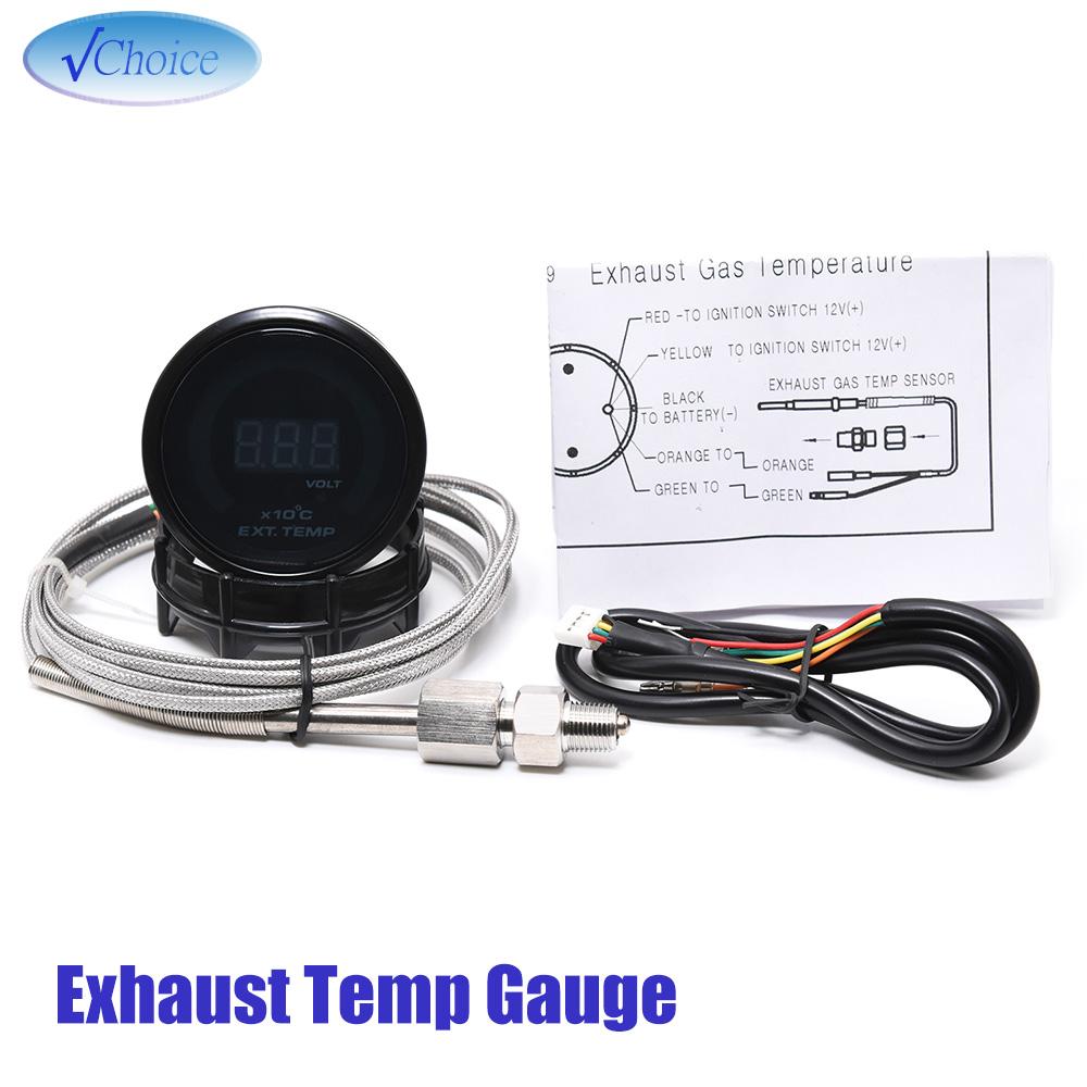 2" 52MM Digital Car gauge Tachometer BAR PSI Boost Vacuum Water Temp Oil Temp Oil Press Voltmeter Air Fuel Ratio EGT Temp meter