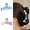 Nacreous Fish Bone Hair Clip Slip Resistant Design Lightweight Hairpin For Women Girls Soft Feel Wear