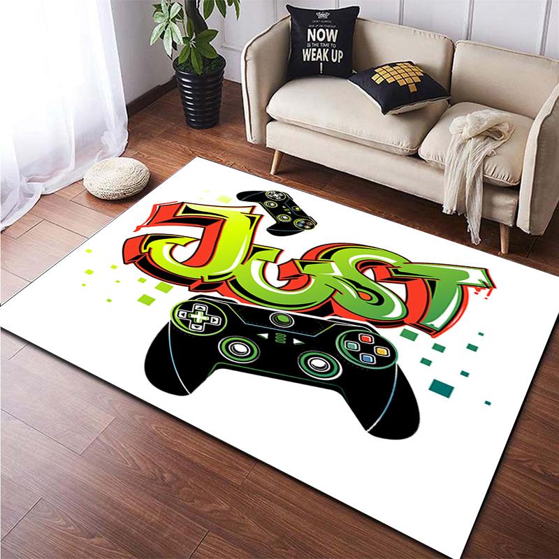 Cartoon Comic Game Handle Painting Carpet for Living Room Large Area Rug Black Soft Carpet Home Decoration Mats Boho Rugs