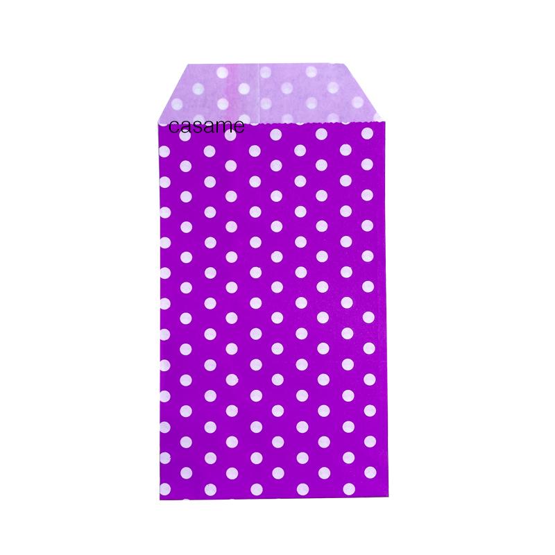 10 Pcs Small Sack Pouch Mini Dot Kraft Paper Bags Wedding Party Invitation Greeting Cards Paper Gift Bag Birthday