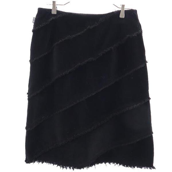 

MOSCHINO Midi length Corduroy skirt 44 black Women Used