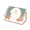 Elegant Black Metal Desktop Business Card Holder for Modern Offices & Hotels