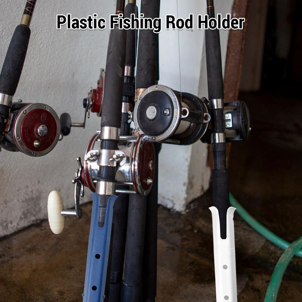 Portacanne da pesca in plastica Rastrelliere Portacanne da pesca Portatile Supporto per canne da pesca Staffa per canne da pesca