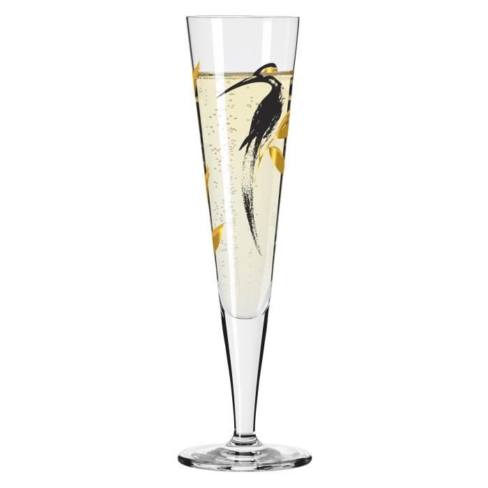 Verre À Champagne - RITZENHOFF - GOLD NIGHT - Andrea Arnolt - 205 Ml - Verre En Cristal