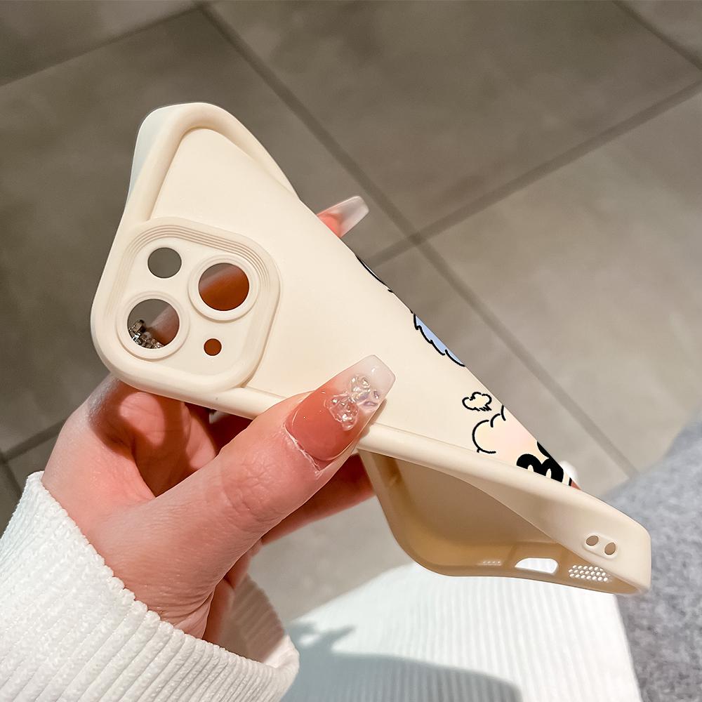 Carcasă de telefon cu model Labubu drăguț pentru iPhone Samsung Galaxy Xiaomi Redmi POCO HUAWEI Honor rezistentă la șocuri din cauciuc moale și flexibilă