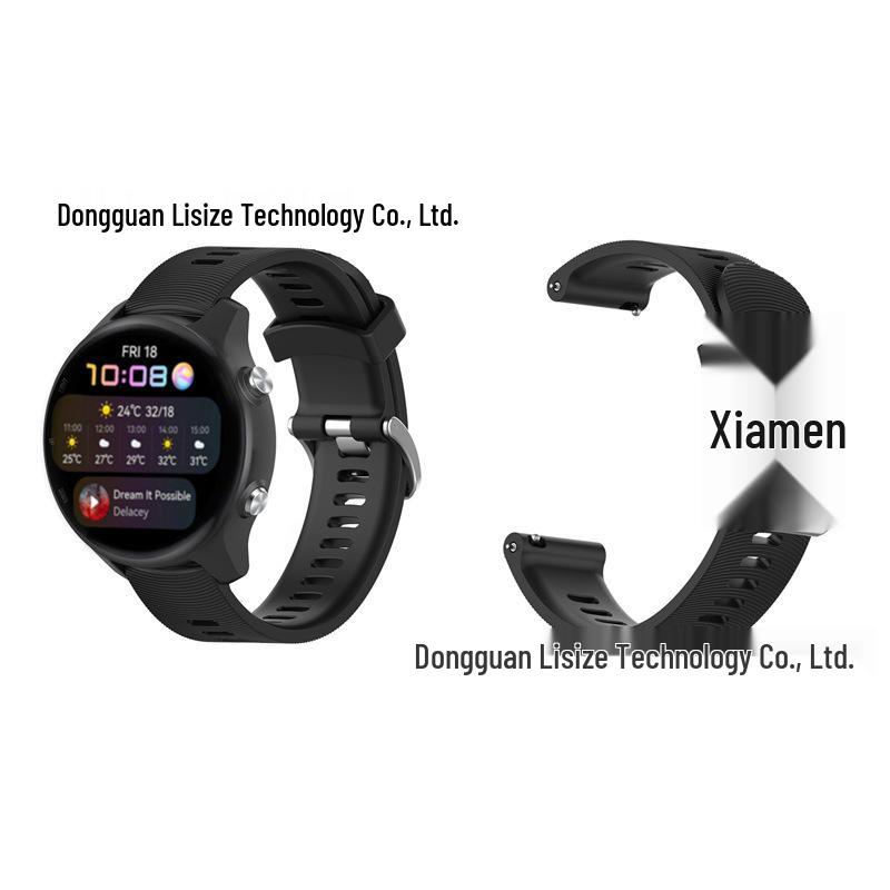 LisiZe Silicone Watch Band Compatible with Garmin Forerunner 245/645, 20MM Official Style