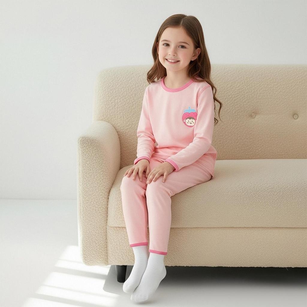 2025 Çocuk Sonbahar/Kış Kıyafet Seti: Erkek ve Kız Çocukları İçin Sıcak Dikişsiz Termal İçlik