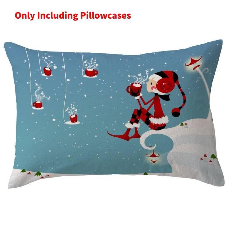 Cozy Christmas-themed Linen Pillow Cover For Indoor And Outdoor Spaces