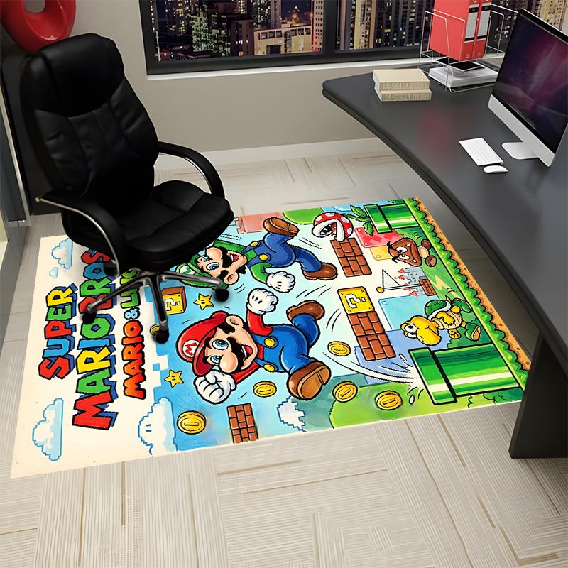 Mario Printed Carpet, Rug for Office Chair Living Room Bedroom Kitchen Room Decor Gifts.