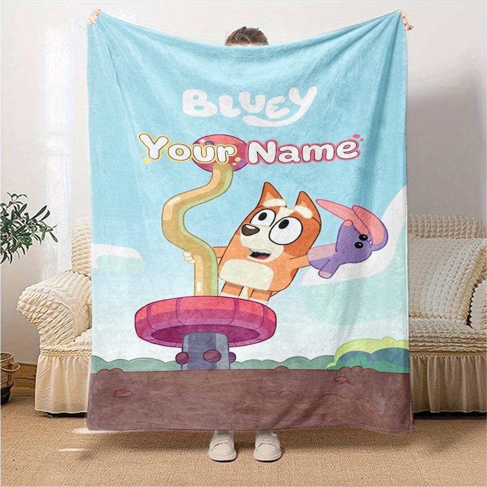 Bluey Personalized Name Blanket Throw Personalized Blanket Durable Comfort Perfect for Home Decor Sofa Bedding Picnics for All Occasions