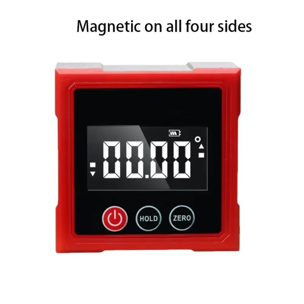 Four Sided Angle Gauge Digital Display Magnetic Tilt Angle Box Woodworking Electronic Angle Dipmeter Gradient Measuring Supplies