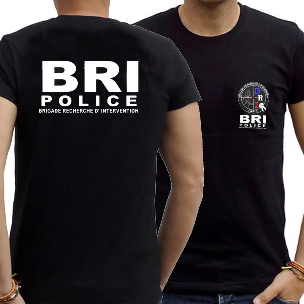 Forze Speciali d'Élite Francesi Francia RAID BRI Unità Maglietta Manica Corta Casual 100% Cotone Girocollo Estiva Maglietta Uomo Taglia S-3XL