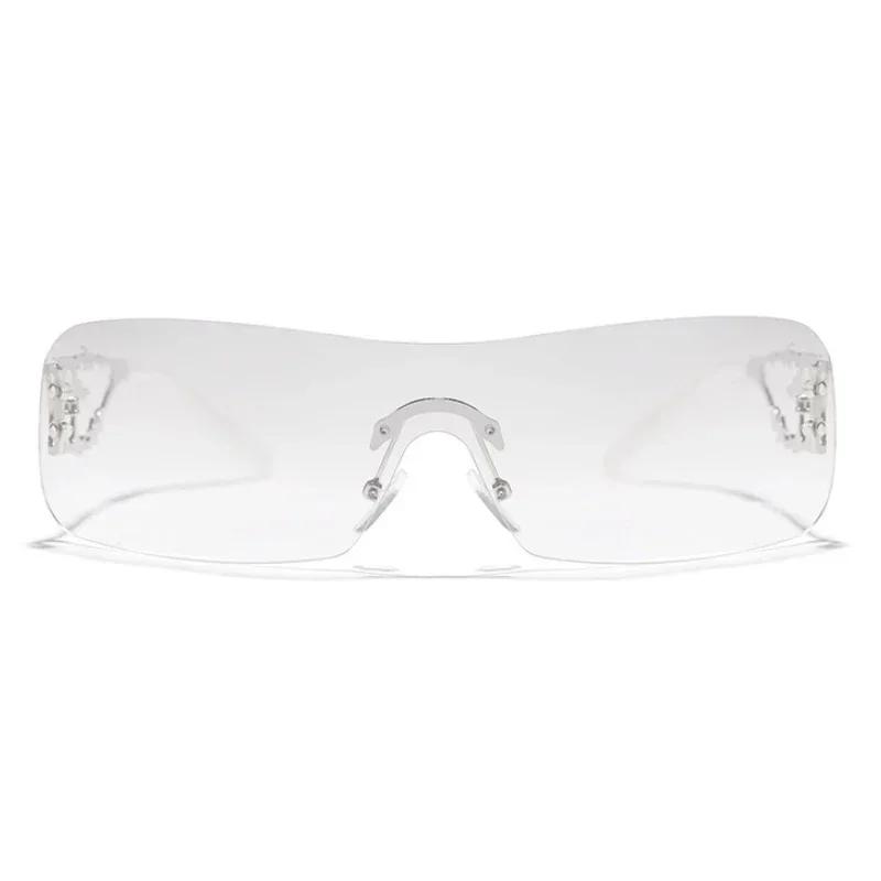 Classic Rimless Square Sunglasses Women Men Designer Brand Sun Glasses Female Male Personality Metal Mirror