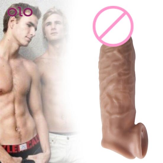 Par deler sexleketøy Penisermeforstørrelse Sexleketøy Kondomer Dildo Extender Cock Delay Ring