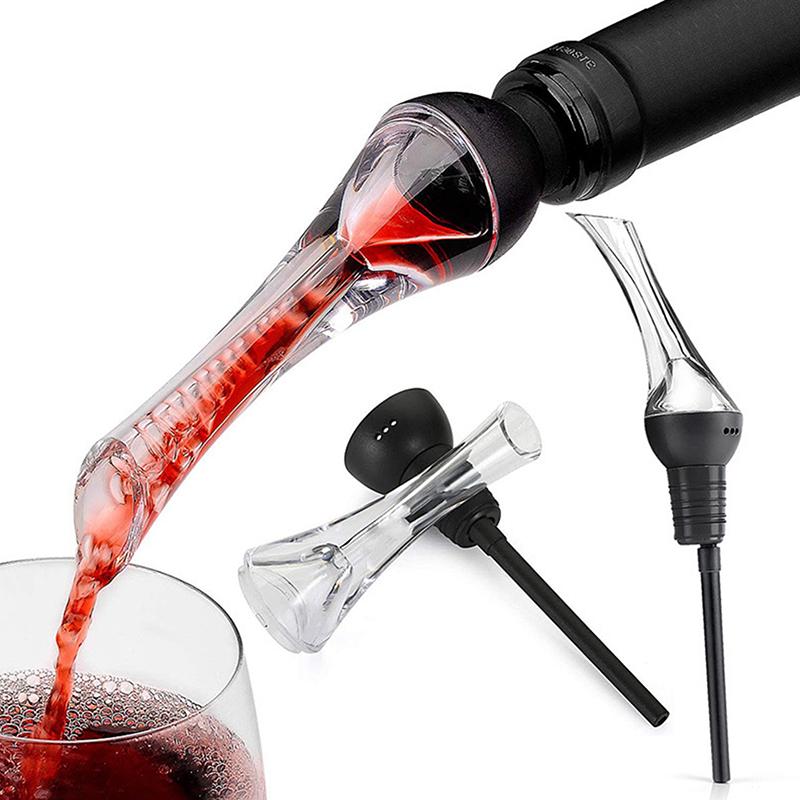 Wine Aerating Pourer Spout Decanter Magic Wine Decanter Wine Aerator Quick Aerating Pouring Tool Pump Portable Filter