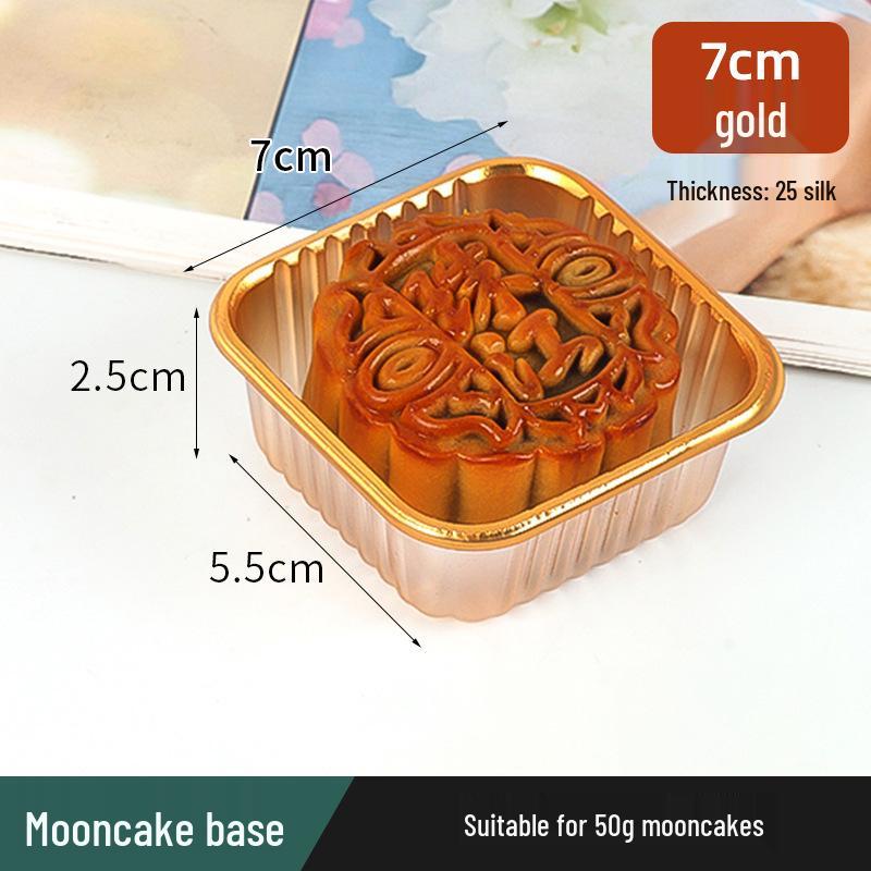 Golden Mooncake Blister Packaging: Salted Egg Yolk Pastry Tray with Mung Bean Cake Blister Box.