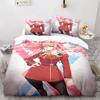 Nouveau Ensemble de Linge de Lit Darling In The Franxx Couvre-lit Simple Jumeau Complet Queen King Size Ensembles de Lits Aldult Kawaii Housse de Couette Famille 23 pièces