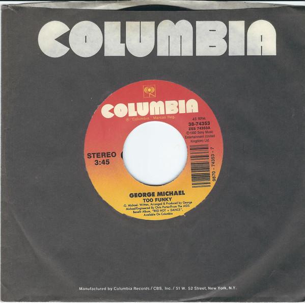 

7-дюймовая пластинка GEORGE MICHAEL Too Funky 3874353 Columbia 1992 США Поп Б/у